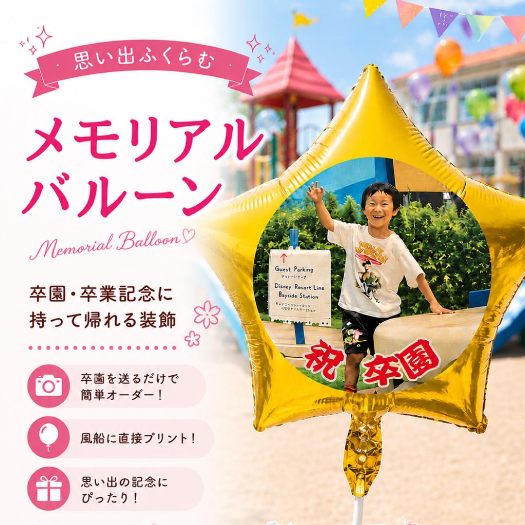 メモリアルバルーン　写真で作る記念バルーン　誕生日・記念日・パーティー・七五三・SNS映え | 5枚目