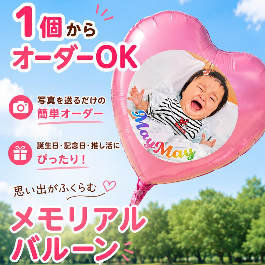メモリアルバルーン 写真で作る記念バルーン 誕生日・記念日・パーティー・七五三・SNS映え1枚目の画像